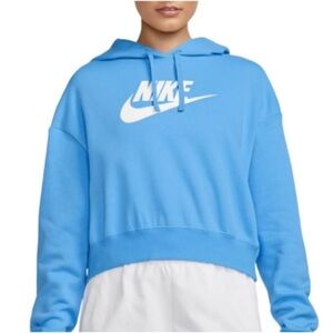 Nike Blue and White Hoodie